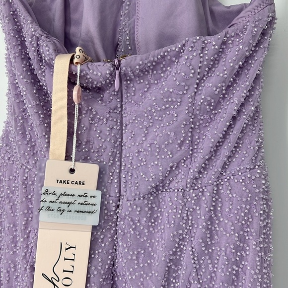 Oh Polly NWT beaded midi dress women’s size 6 - Picture 6 of 8